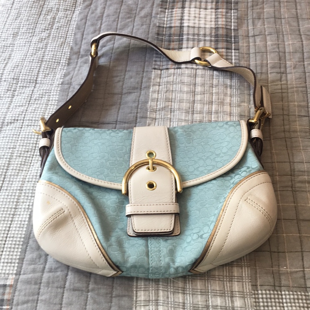 Coach signature C Aqua/Teal shoulder bag